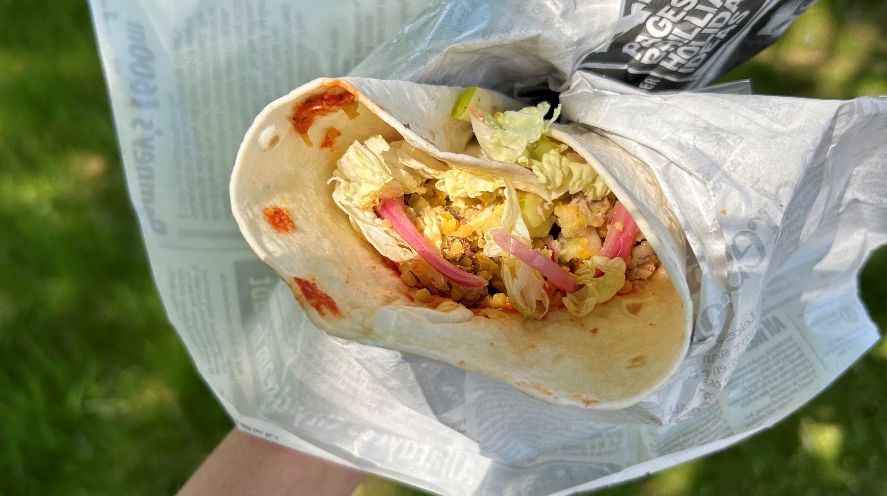 Wrap med gråärt och lupin