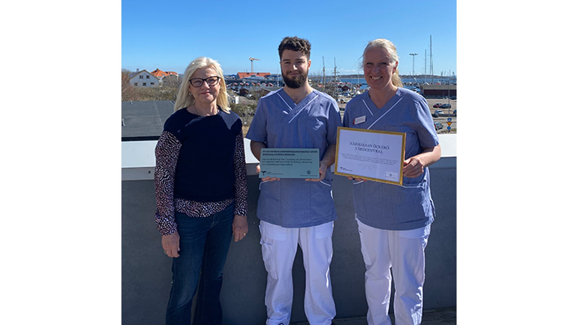 Inger Hansson, FoU primär och nära vård Göteborg och Södra Bohuslän samt Maria Palm och Matteus Zywczyk, Närhälsan Öckerö vårdcentral.