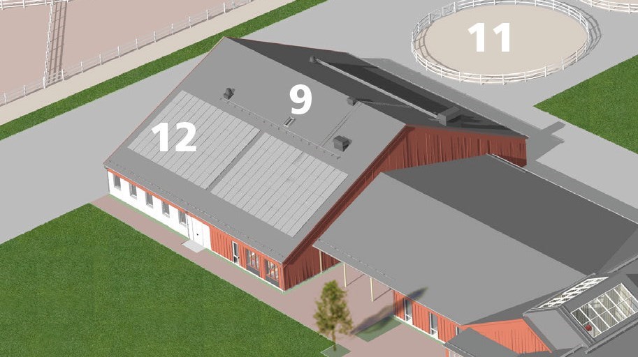 Översikt över utbildningsstallet på nya Axevalla hästcentrum