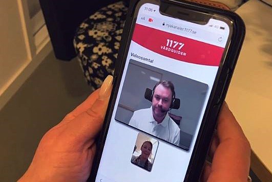 Samtal mellan patient och 1177:s personali mobilen