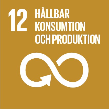 Logotype för Agenda 2030 mål 12 Hållbar konsumtion och produktion