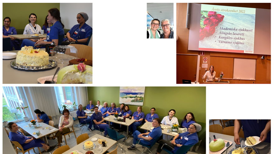 Tårtor till personalfikat på vårdavdelning.