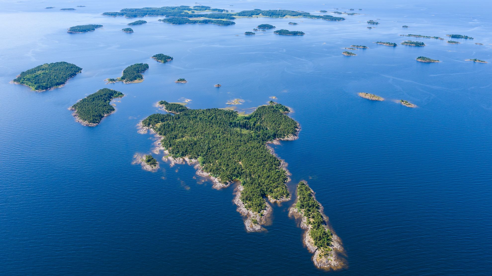 Vänerskärgård från ovan. 