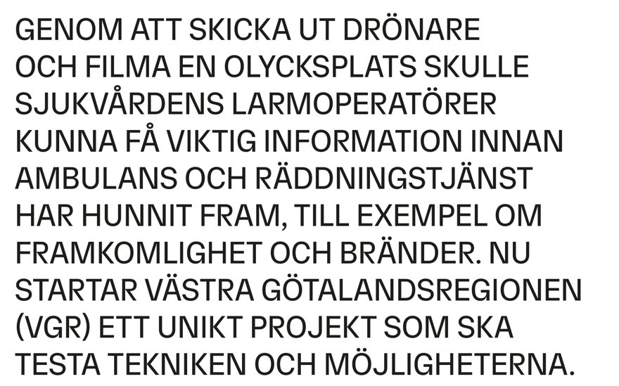 text i enbart versaler