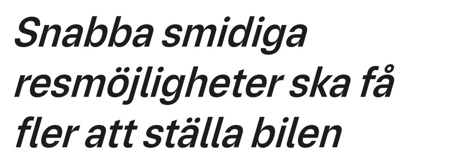 exempel på text som är snedställd