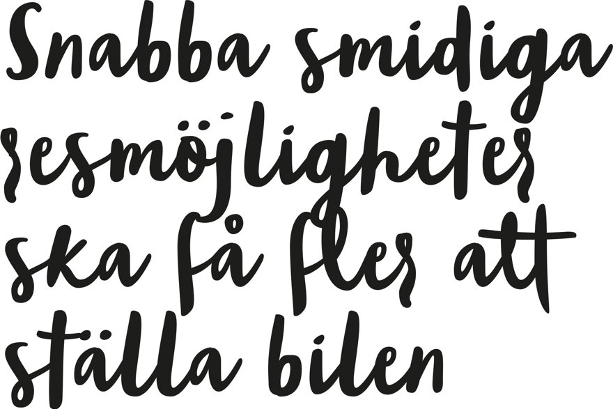 text med annat typsnitt än VGR:s godkända