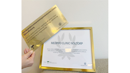 Exempel på den skylt och diplom som delas ut vid våra besök under USVE-turnén