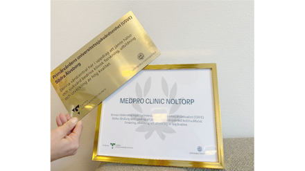 Exempel på den skylt och diplom som delas ut vid våra besök under USVE-turnén