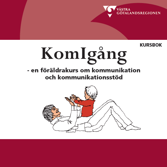 En röd bok med vitt bakgrundsstycke och svart text