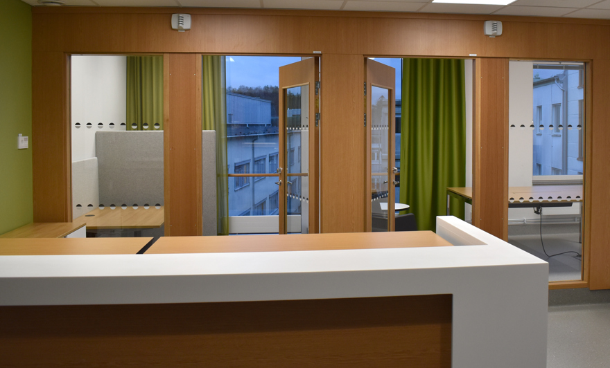 En av teamstationerna.