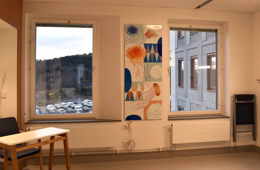 Ett av vårdrummen inom temat havet.