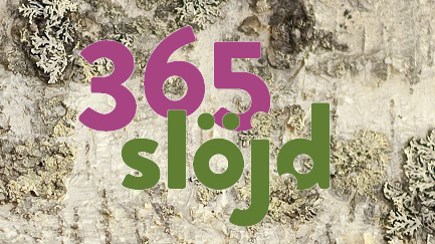 Texten 365 slöjd mot en bakgrund av näver