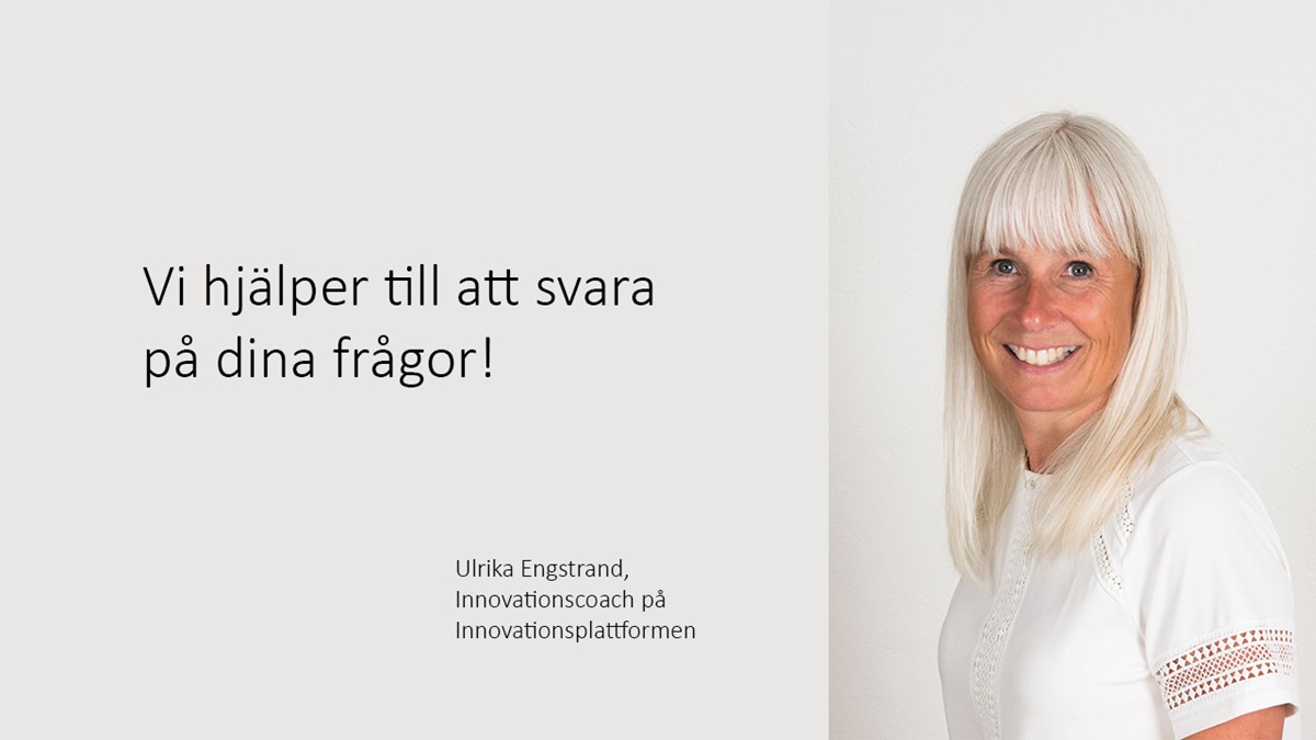 Bild på Ulrika Engstrand, Innovationscoach på Innovationsplattformen