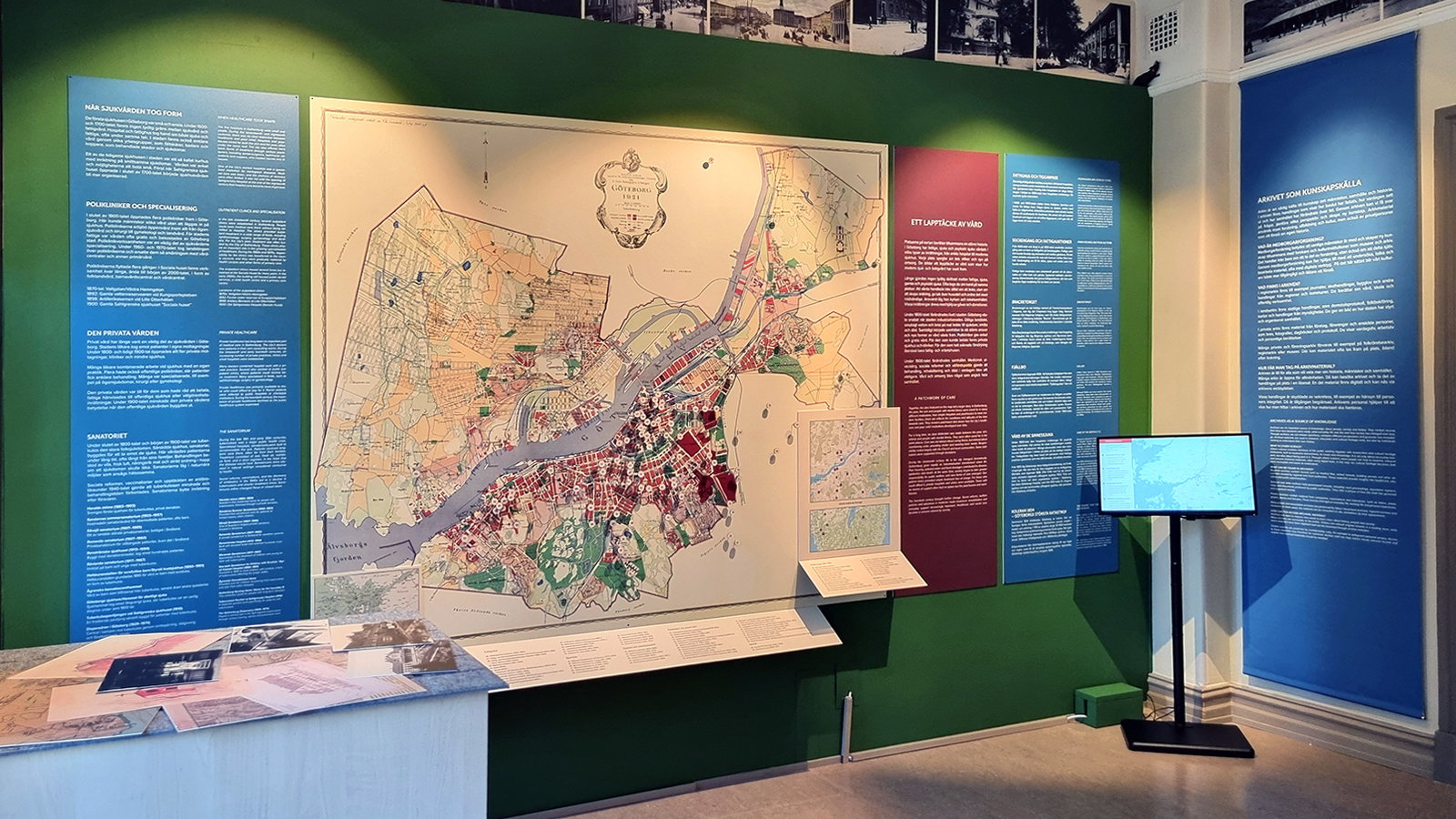 Utställningen Kartan -medicinhistoriska platser i Göteborg