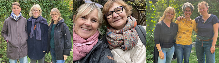 Bild 1 Lina, Jane och Linnea från FRAM, Malmö stad, Bild 2 Marja Abrahamsson och Asta Klimiene Klaipeda Universitet i Litauen, Bild 3 Marja Abrahamsson, Farida Khawaja från Launceston General Hospital i Tasmanien, Australien