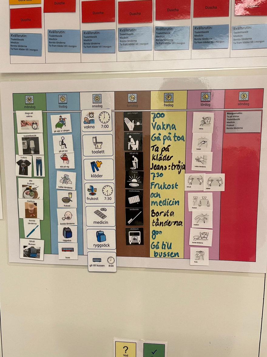 Hjälp med tidsplanering BUP arbetsterapi