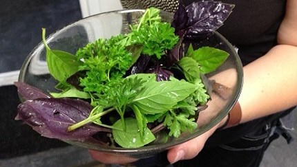 Skål med bladgrönt