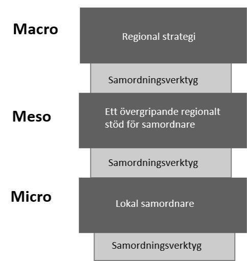 En illustration av samordning mellan olika vårdnivåer