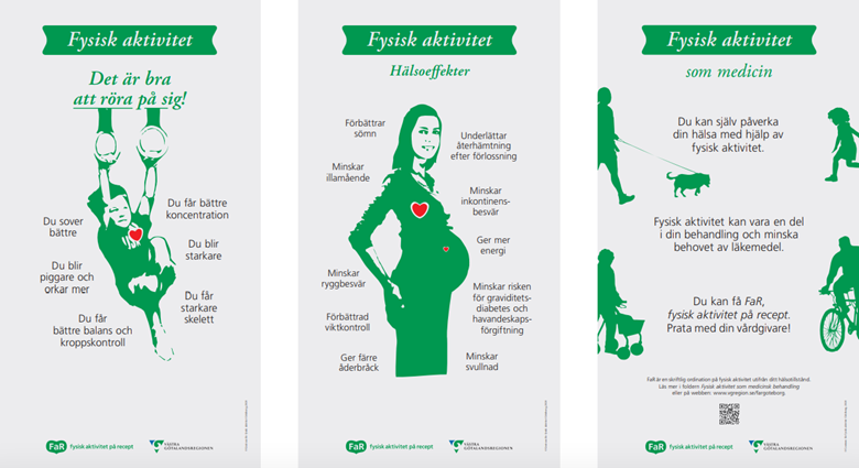 Affischer fysisk aktivitet - barn, gravid och RaR