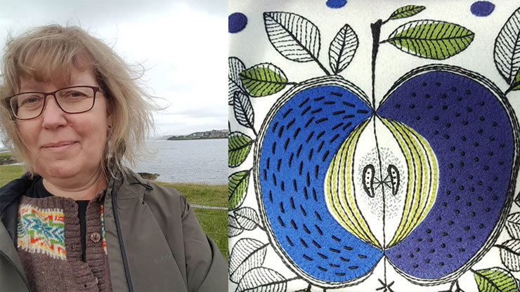 retrobroderi och Carina Olsson brodös