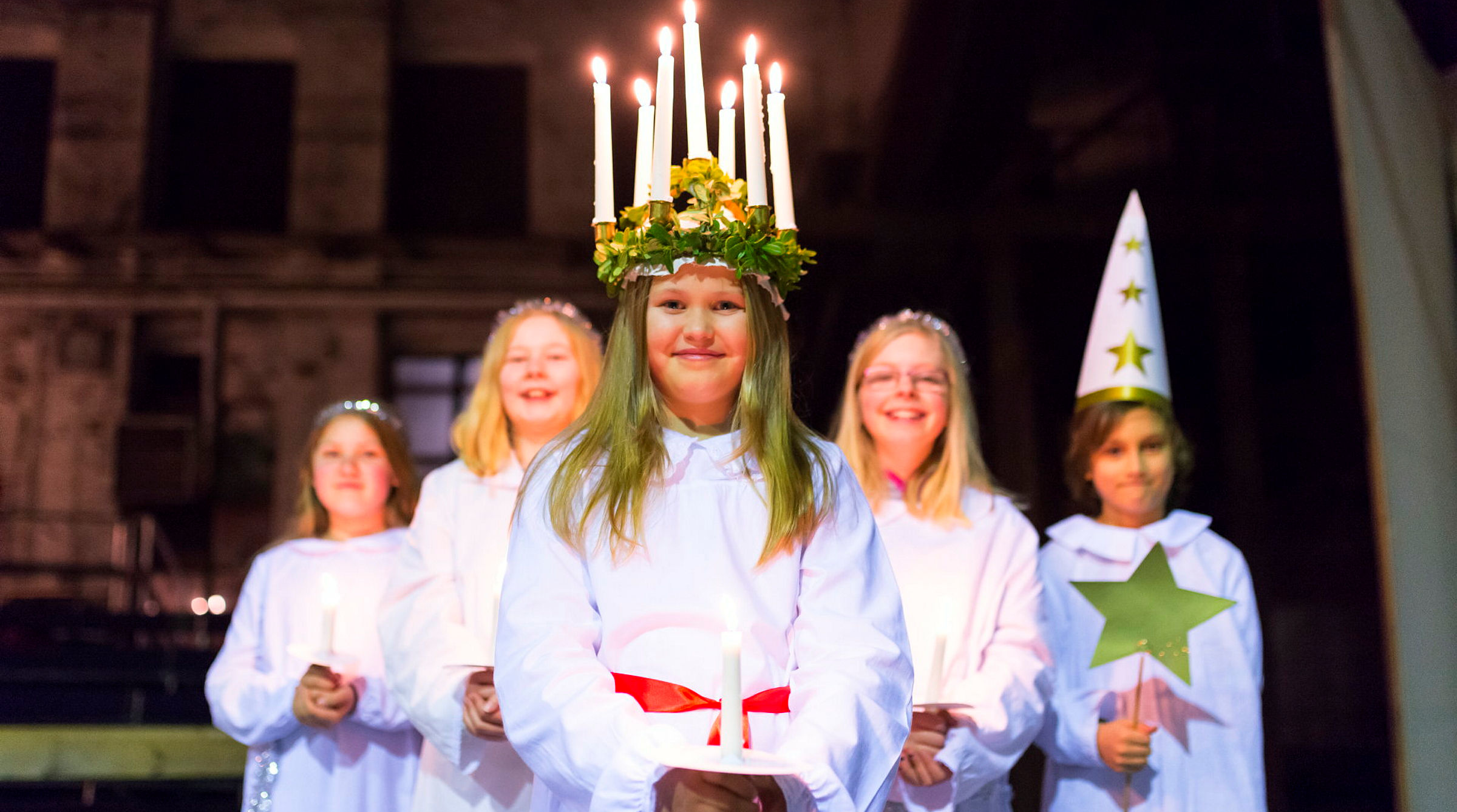 Luciatåg på Forsviks bruk.