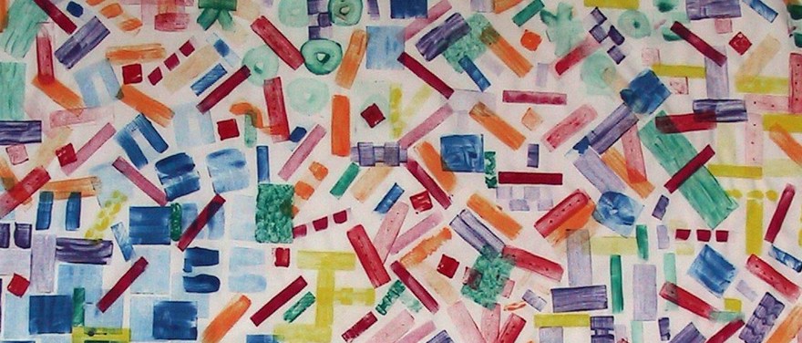 Tryck av olika färger i olika former