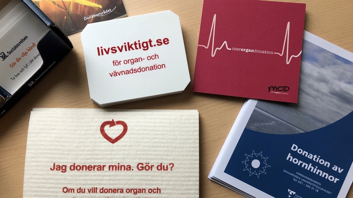Informationsmaterial om organdonation
