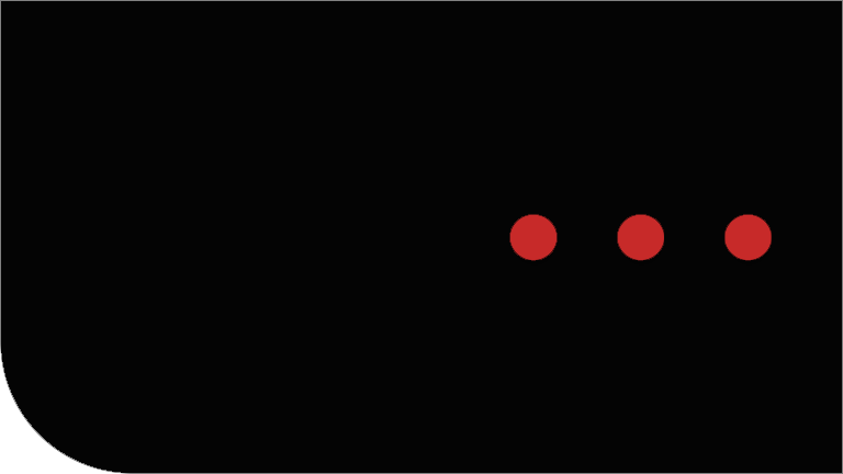 svart färg tre röda prickar till höger