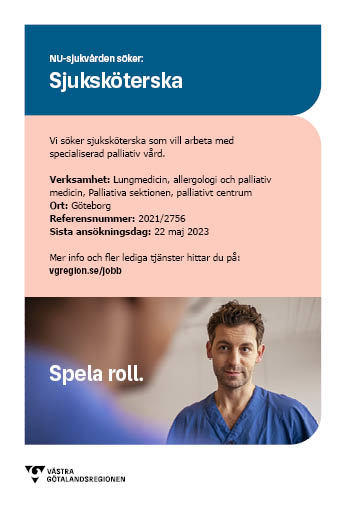 Exempel på annonsbild i hälso- och sjukvården med fotografi.