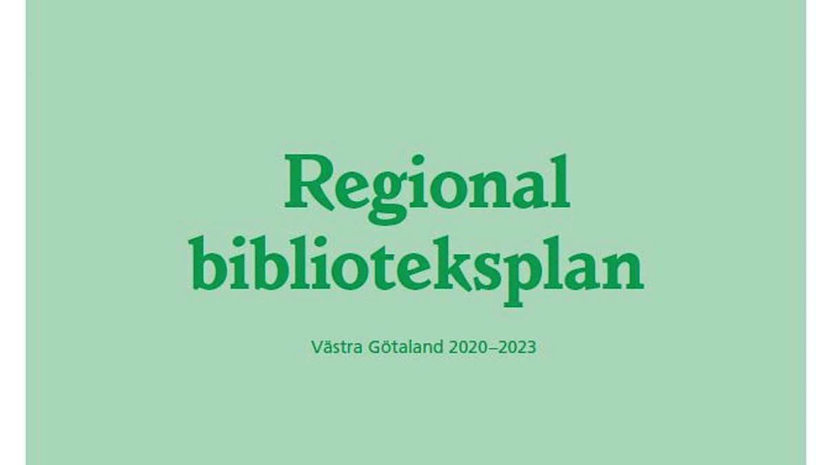 Framsidan av regional biblioteksplan 2020-2023