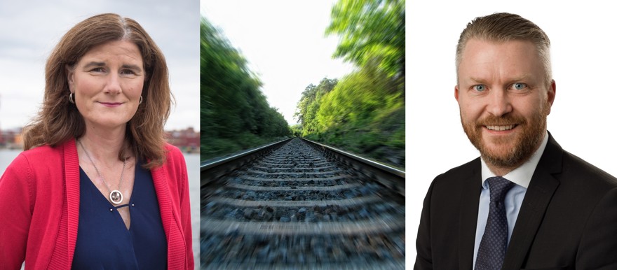 Hlén Eliasson (S) och Lars Holmin (M)