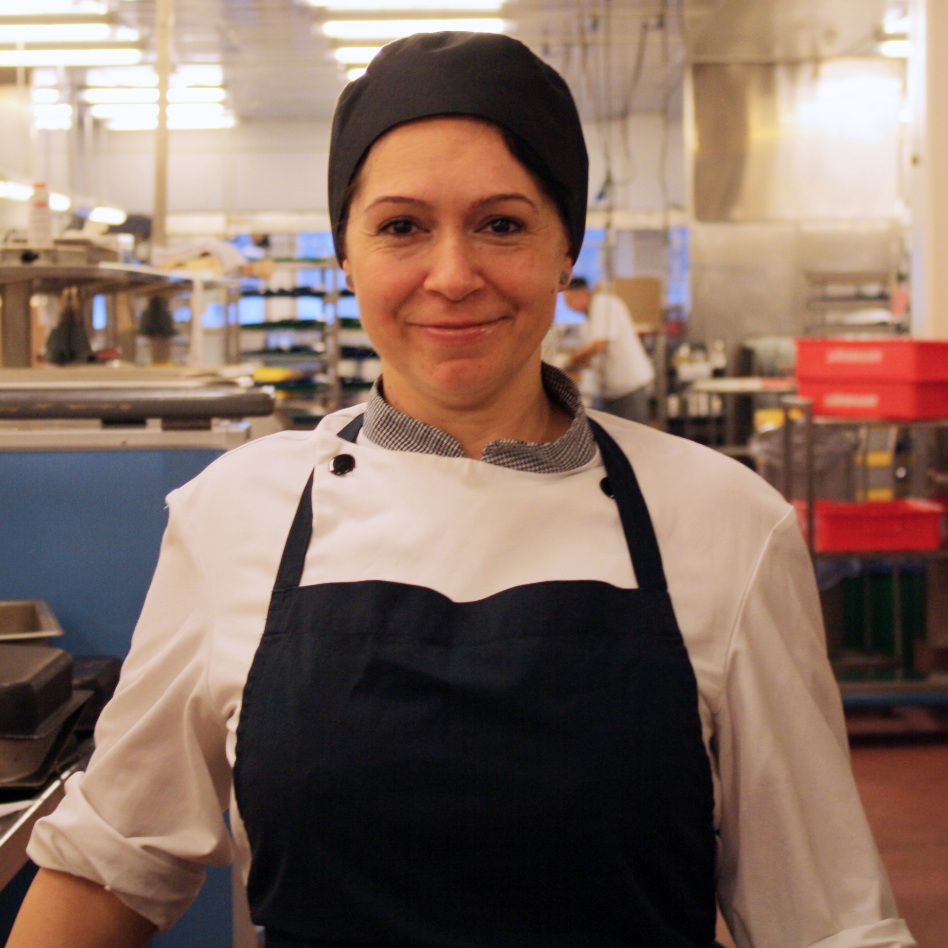 Daniela, köksmästare på Östra sjukhuset. 