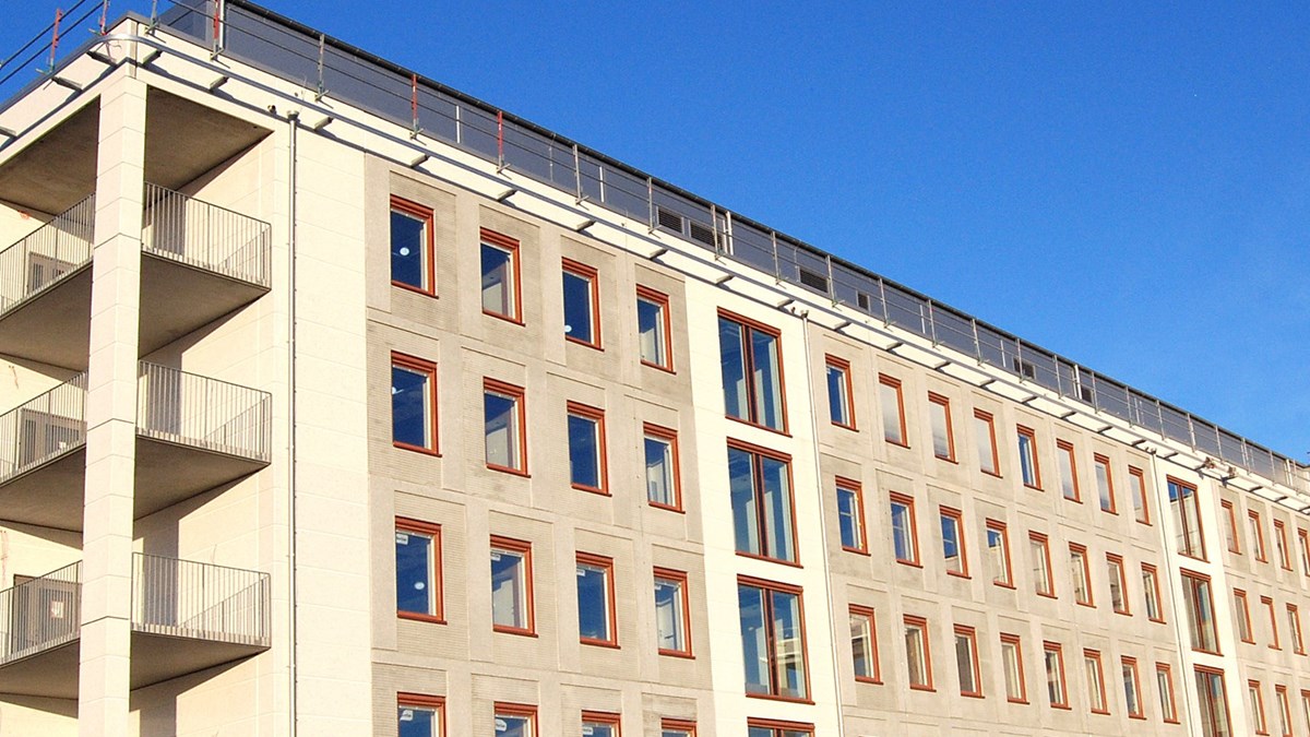 Den södra delen av Kungälvs sjukhus nya vårdbyggnad.