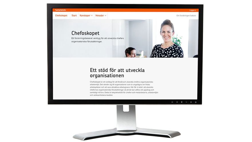 Skärmbild av Chefoskopet på suntarbetsliv.se