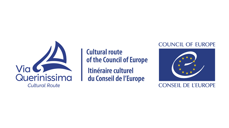 Logotyperna för Via Querinissima respektive Europarådet