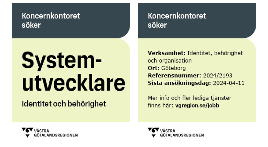 exempel på rekryteringsannons på två bilder för GIF-animation