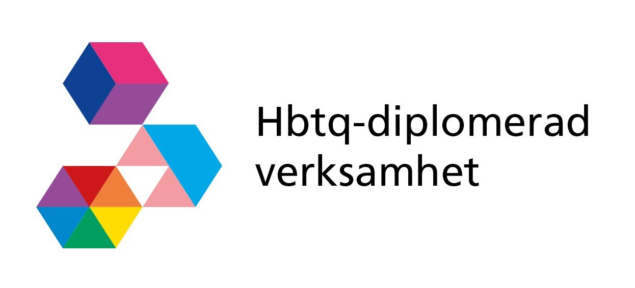 banner med texten hbtq-diplomerad verksamhet
