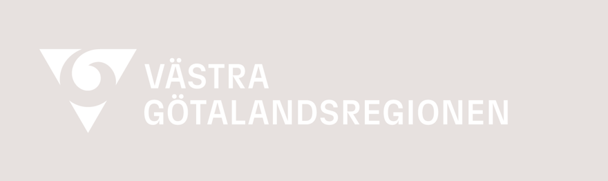 VGR logotyp i vit mot för ljus bakgrund