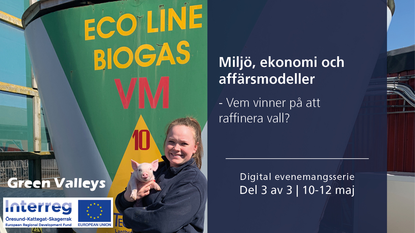 Lantbrukare med kulting framför biogas