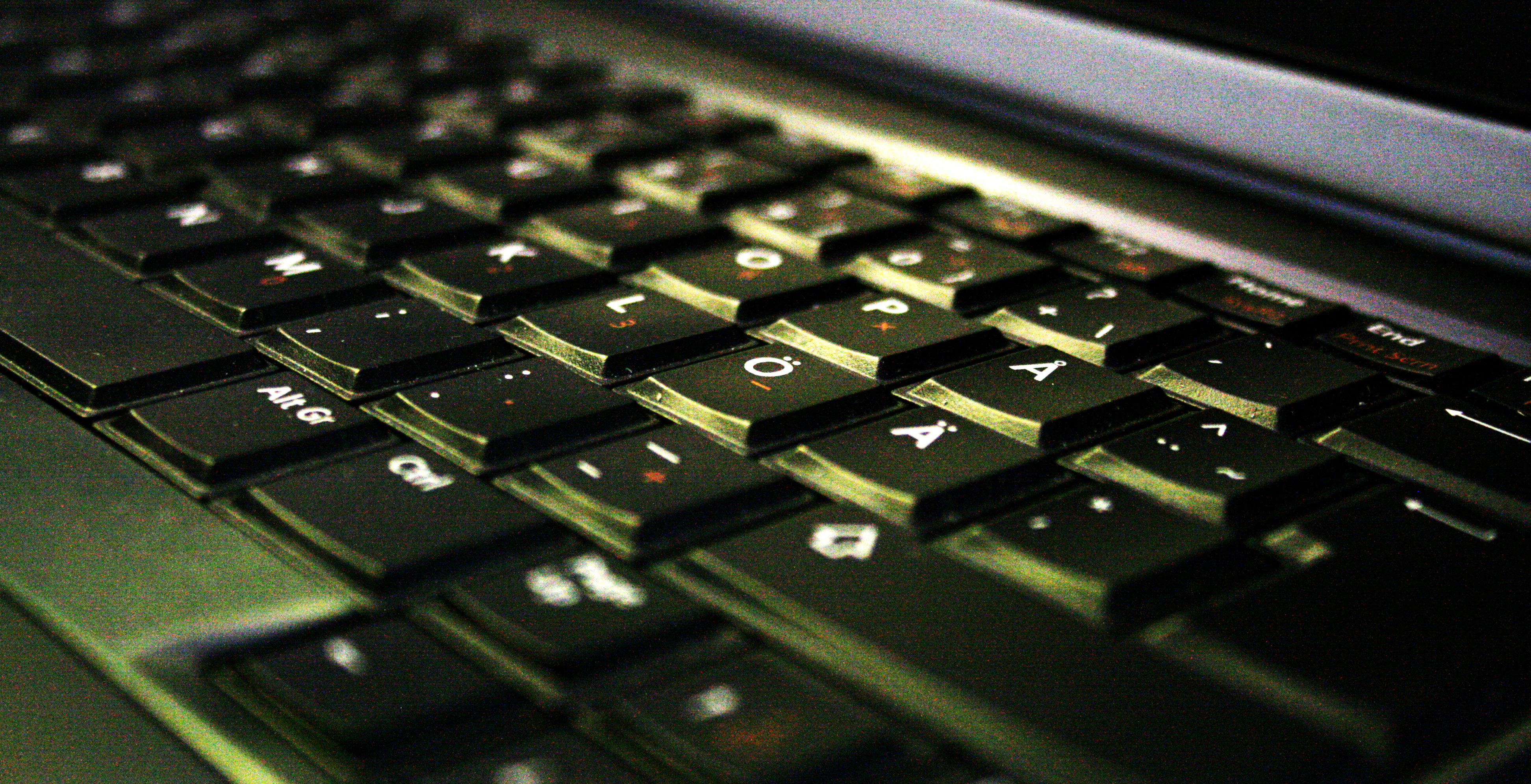 närbild på ett tangentbord