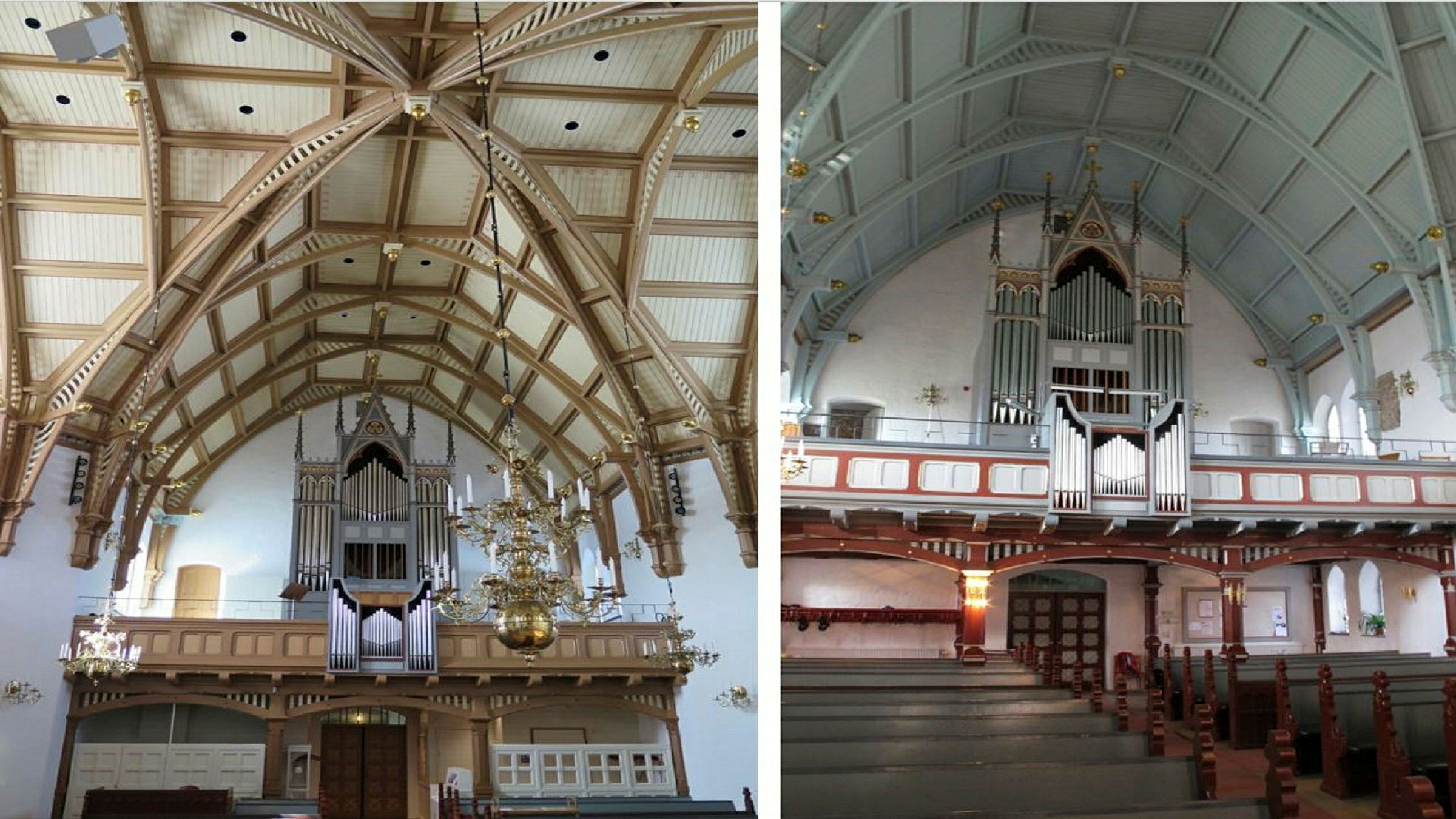 Interiör från Seglora kyrka.