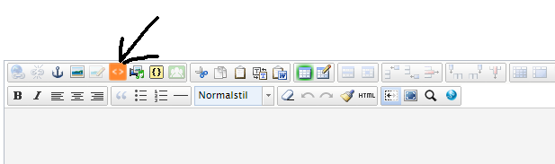 Lägg till video i Optimizelys gränssnitt via orange symbol för infoga IFrame.