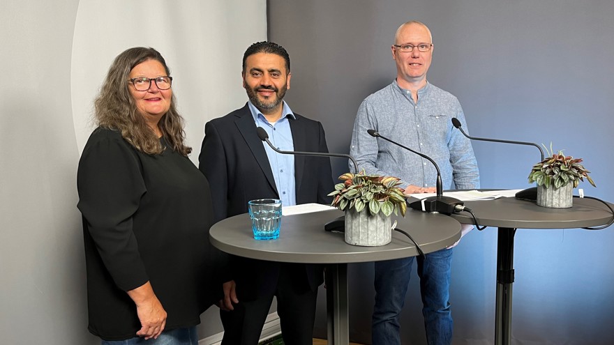 Medverkande i studion vid webbinariet Forum FVM Millennium, tema psykiatri, juni 2022.