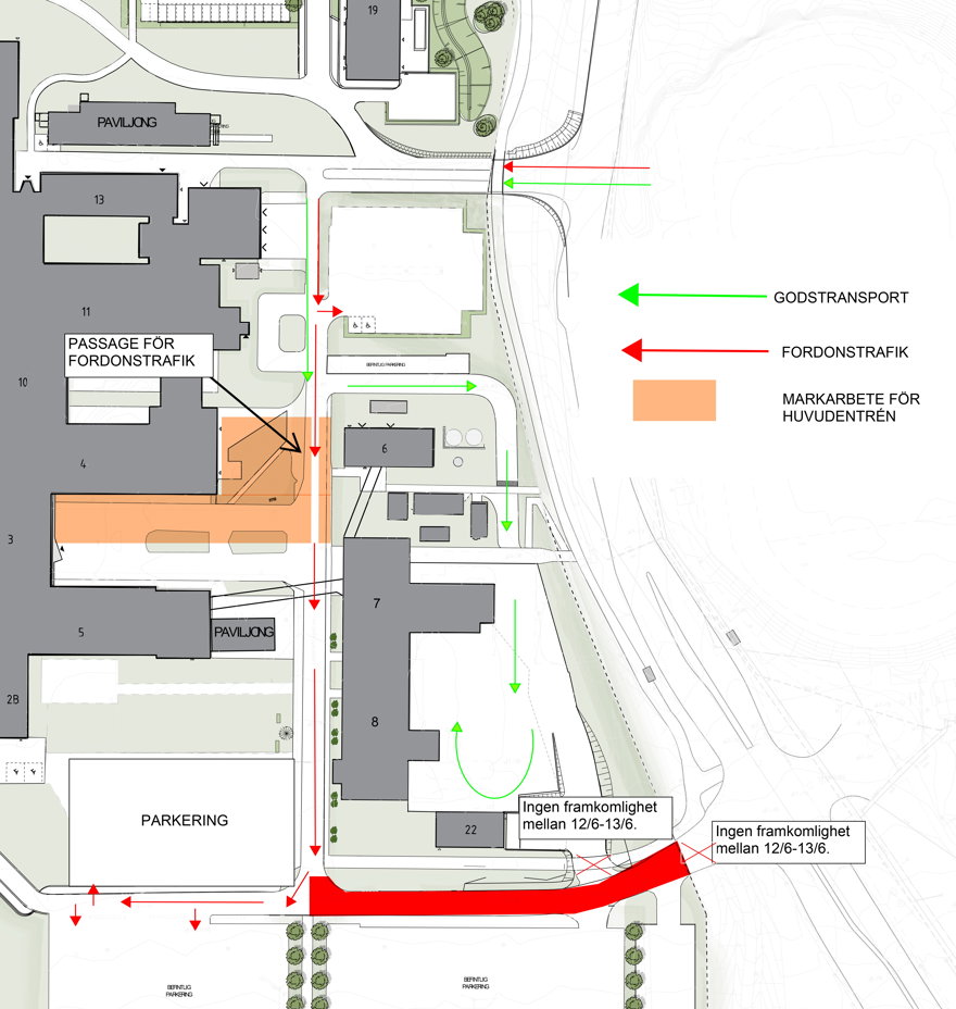 Karta över asfalteringsarbeten