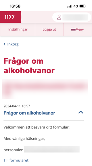 Öppnat inkorgsmeddelande