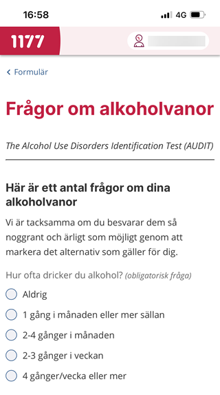 Öppnat formulär