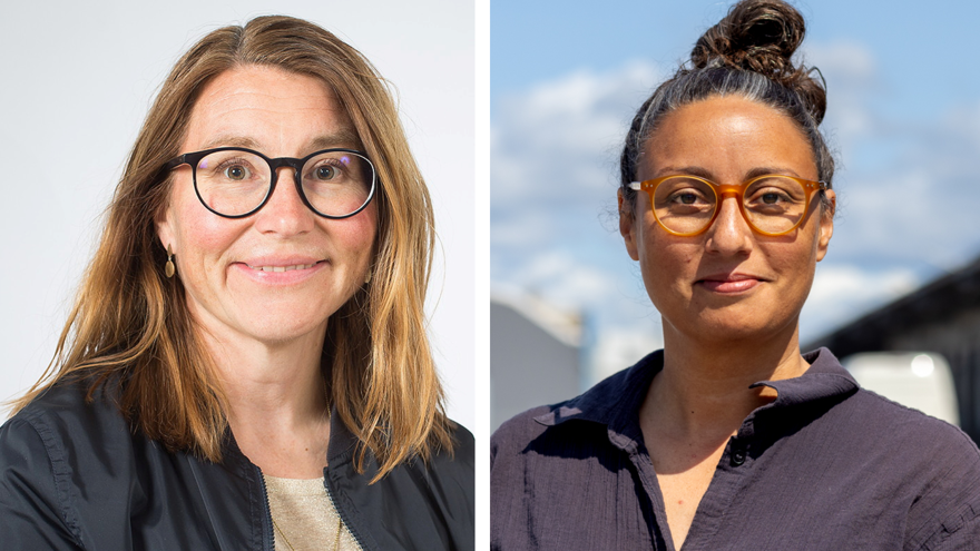 Foto av Karin Looström Muth och Maria Berhe.
