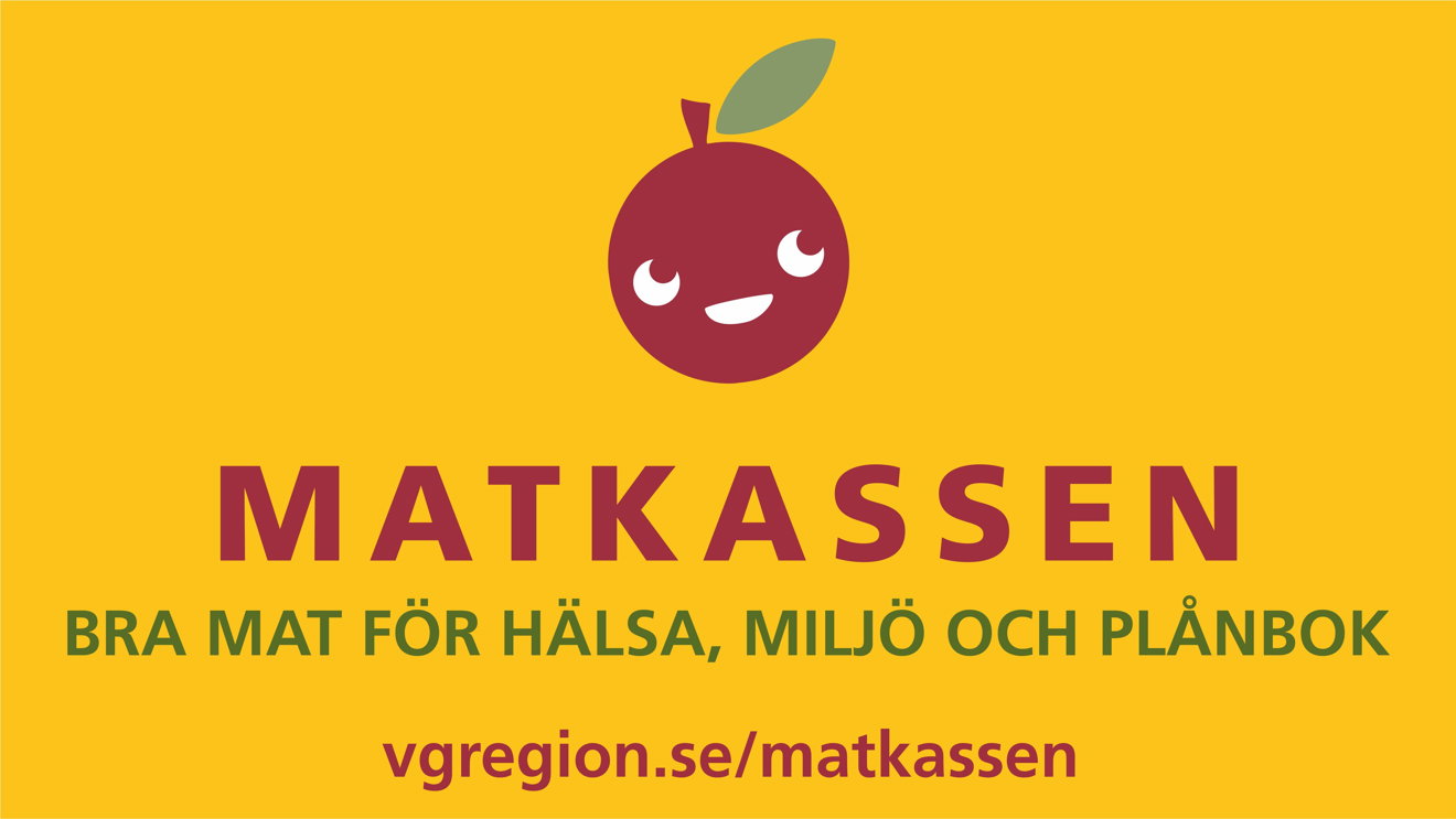 Bild med text Matkassen, bra mat för hälsa, miljö och plånbok.
